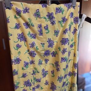 Lilly Pulitzer Yellow Irish Floral Pants Size 8